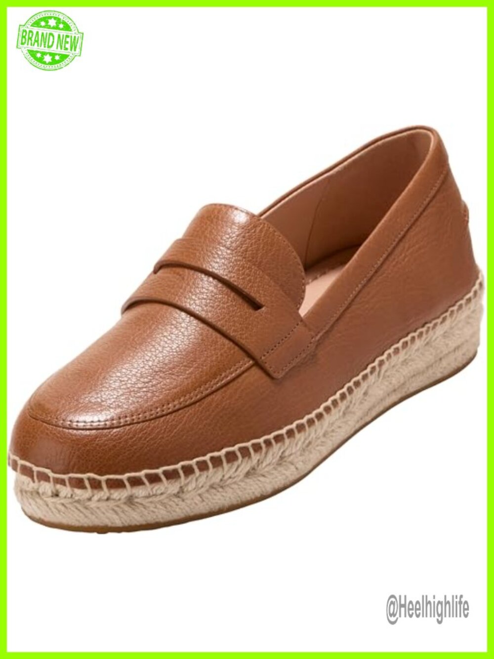 Leather Espadrille Penny Loafers Slip-On Business Casual